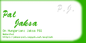 pal jaksa business card